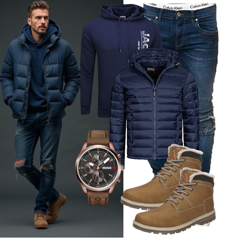 Khaki/Braun/Beige Trekkingstiefel/Schnürstiefel/Wasserdichter Stiefel/Herren Lederschuhe/Wattierte Stiefel/Winter Stiefel/Klassischer Stiefel/Winter Sneaker/Gefütterte Stiefelette/Winter Stiefelette Mishansha kombinieren