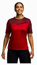 Women's Indy SS Dark Red Cycling Jersey