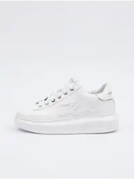 White leather women's sneakers - Women's