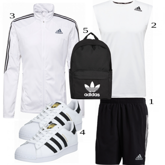 outfit mit Črna Majica Adidas Performance "Priložnostna oblačila"