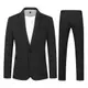Allthemen Herren Anzug Stretch 2 Teilig Herrenanzug Slim Fit Business Hochzeitsanzug für Männer Schwarz M