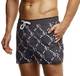 Leif Nelson Herren Sommer Badeshorts mit Taschen Männer Badehose Schwimmshorts Herren Schwimmhose-Beachshorts Jungen Strand Shorts Kurze Hosen Cargo Bermuda Chino LN92535 Schwarz Medium