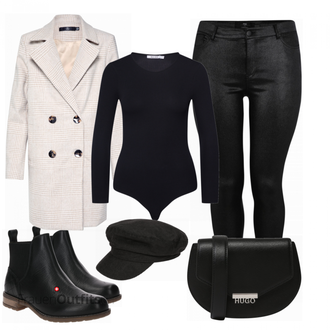 Outfit mit Blau Stiefel Barbour "Missguided"