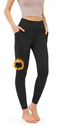 JOYSPELS Damen Thermoleggings Warm Thermo Leggings mit Fleece Winter Gefütterte Leggins Innen angerauht, Schwarz, M