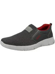 RIEKER Slip On dunkelgrau / rot