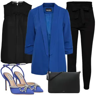 Hochzeitsgast Outfits Coole mit Schwarz Hose Große Größe/High Waist Hose/Strick Legging/Paperbag Hose/Steghose/Leggings Große Größe VERO MODA, Blau/Pastell Mantel/Blazerjacke/Blusenblazer/Boyfriend Blazer/Lässiger Blazer/Lederjacke/Eleganter Blazer/Longblazer/Oversize Blazer/Kurzblazer/Lederjacke für Männer/Tunika Pieces "Elegantes Outfit"Look: Uni, Rad, Coole, Disco, Elegant, Old Money, Outdoor, Moderne, Nahtlos, Edel, Classic, Business, Mom, Büro, Prinzessin