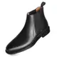 RITIZEN Chelsea-Stiefel für Herren, echtes Leder, zum Reinschlüpfen, Schwarz, 41 EU