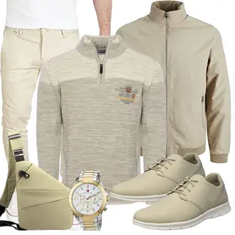 Outfit mit Grau Schuh Tommy Hilfiger "Freizeit Outfit"