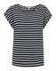 TOM TAILOR DENIM Bluse im Streifen-Design navy / weiß