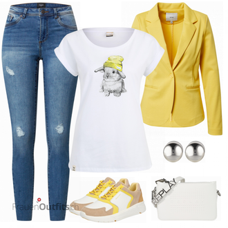 Outfit mit Weiß Sneaker GANT "Hasen Alltagslook"