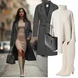 Overknee Stiefel Leder Outfits für Damen image