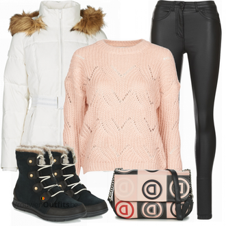 Outfit met Schoudertas Desigual "Outfit voor de winter"