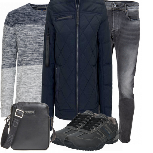 Schwarz Sportschuh Dockers by Gerli kombinieren