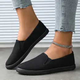 Men's & Women' Casual Slip-on Sneakers - Low-top, Round Toe, Rubber Sole, Shoes, Casual Outdoor Footwear, Work Boots, Sneakers Minimalist