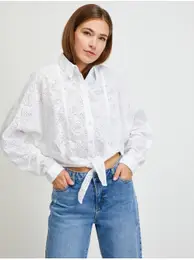 Bl dmsk vzorovan cropped koile - Dmsk