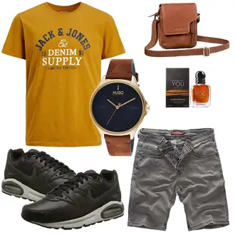 Sommer Outfits Party mit Grau Jack & Jones "Stylische Sommerlaune"Look: Party