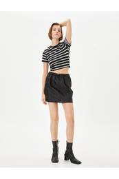 Parachute Skirt Mini, Tied at the Waist, Stoppered, Pocketed