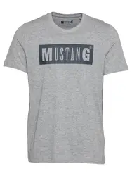 MUSTANG T-Shirt dunkelblau / graumeliert