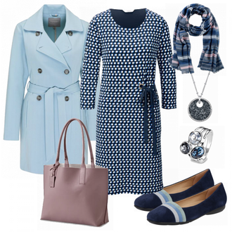 Outfit mit Blau Plateauschuh Geox "Trendy"