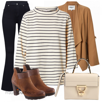 Outfit mit Rot/Braun Stiefel Paul Green "Modischer Look für den Herbst"