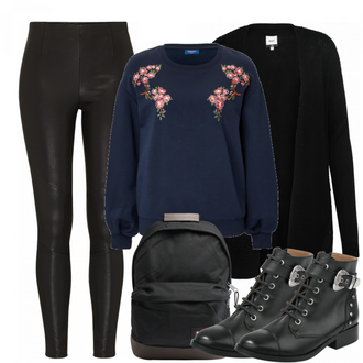 Outfit mit Blau Hose Tigha "Mariana"