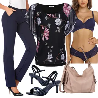 High Heels Outfit mit Schwarz Schaftsandale/Spangenpump/Spangenschuh/Riemchen Sandale/Sandalen Mit Absatz Tamaris "Elegantes Sommer Outfit"