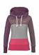 Mazine Kapuzensweatshirt LIEBLINGSPULLI grau / dunkellila / pink