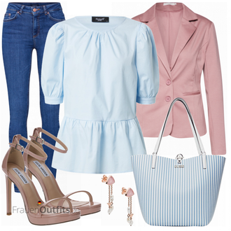 Stoff Outfit mit Rosa/Lila Mantel/Blazerjacke/Lässiger Blazer/Lederjacke/Baumwoll ­Blazer/Eleganter Blazer/Strick­blazer/Kurzblazer/Lederjacke für Männer/Lederjacke Cream "Schöner Sommer Look"