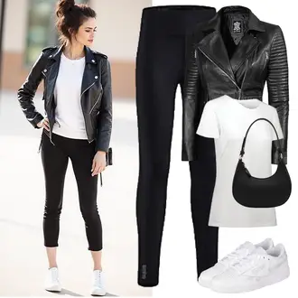 Retro Tennis Outfit mit Weiß Sommer Sneaker/Schmaler Sneaker/Leder Sneaker/Sneaker Low/Vintage Sneaker/Skateschuh Reebok "Frühlingsoutfit"Look: Esthetische, Streetwear, Sportlich, Unisex, Retro, Classic, 90er, Skating, Tennis, Aerobic, Basketball