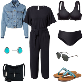 Minimizer Outfit mit Schwarz/Braun Bademode Großer Cup NUANCE "Schicker Sommerlook"
