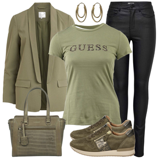 Outfit met groen Sneaker Gabor "Perfect voor vrije tijd"