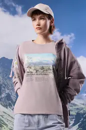 Bombažna kratka majica ženska, vijolična barva
