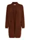 ONLY Female Strickjacke - Damen Cardigan lang Taschen, Farbe:Braun, Größe:M