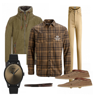 Outfit mit Braun Sneaker "Hauke"