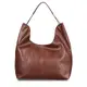 ALSYUELIP Damen Handtasche Trendy PU Leder Hobo Geldbörsen Schulter Crossbody Bag Minimalistisch, Braun, Medium