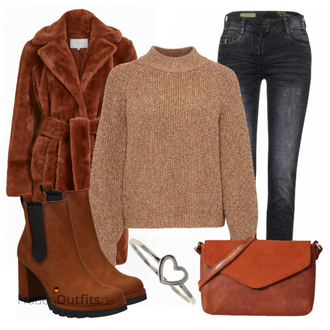 Outfit mit Braun/Rot Stiefel Paul Green "Perfekt für die Arbeit"