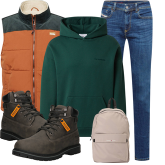 Winter Outfits Kate mit Dunkelgrün/Grün Hoodie/Vintage Hoodie/Unisex Hoodie/Ausgefallener Hoodie/Sport Hoodie/Kapuzenpullover/Partner Hoodie/Sport Sweatshirt DAN FOX APPAREL "Winterlicher Look"