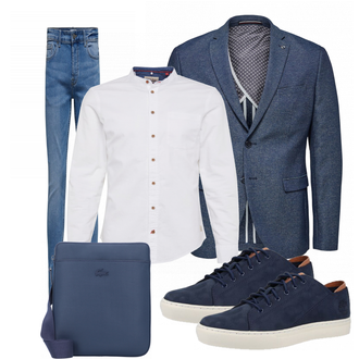 Outfit mit Blau/Grau Sneaker Timberland "Timberland"