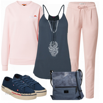 Outfit mit Blau Sneaker Tommy Hilfiger "Schönes Freizeit Outfit"