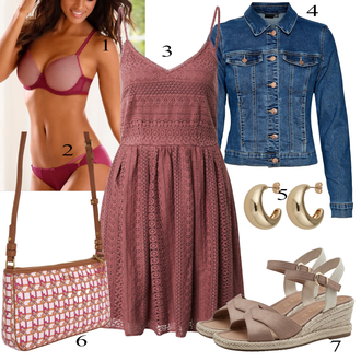 tenues avec Rouge/Rose/Violet Robe Babydoll/Robe avec une Poche/Robe en Coton/Robe sans Manches/Robe en Dentelle/Robe en Velours Côtelé/Robe Smockée/Robe en Tricot/Robe d'Été/Robe Crochetée/Tunique VERO MODA "tenues parfaite"