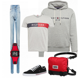 Blaue Tommy Hilfiger Sneaker Outfits image