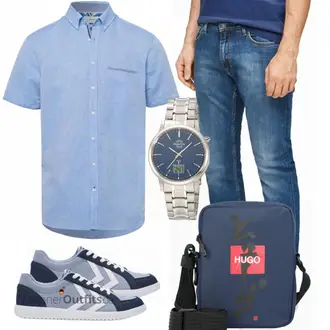 Outfit mit Grau Sneaker/Leder Sneaker Hummel "Street Style Outfit"
