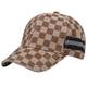 Ukerdo Herren Baseball Sonne Cap Freizeit Sport Jagd Golf Reise Einstellbar Plaid Tailliert Mütze - Khaki Braun