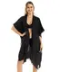 Damen Kimono Cardigan Strand Sommer, Loose Lange Boho Bikini Cover Up, Oversized Mode Leichte Frauen Beachwear Bedecken, Strandkleider, Schwarz