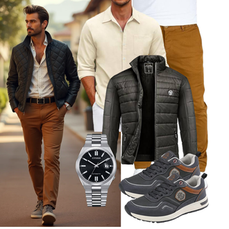 Konzert Winter Outfit mit Dunkelgrün/Grau/Schwarz/Dunkelgrau/Khaki Isolationsjacke/Außergewöhnliche Jacke/Jacke mit Seitlichem Reißverschluss/2in1 Jacke/Puffer Jacke/Winterjacke/Thermojacke/Kunstfaserjacke/Hybridjacke/Steppjacke Amaci&Sons "Freizeit Outfit"Look: Wasen, Konzert, Bayram, Electro, Schule, Pop Konzert