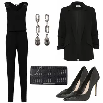 Party Outfits mit Schwarz Jumpsuit About You "WeekendVibes"