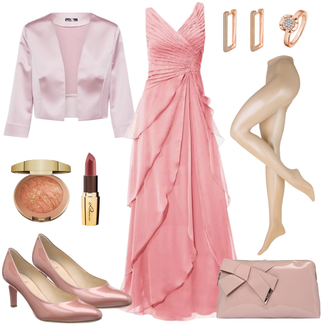 Outfit mit Rosa/Lila Clutch/Kosmetiktasche/Brieftasche/Beuteltasche Ted Baker "Outfit für den Ball"