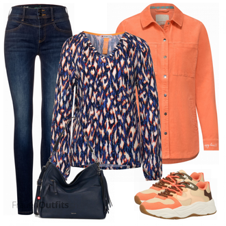 Outfit mit Grau Sneaker SCOTCH & SODA "Cooler Look für den Frühling"