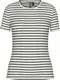 Pieces T-shirt Pcruka Ss Top Jrs Noos Bc 17133839 Cloud Dancer/new Black Dames Maat - L