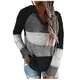 IFOUNDYOU Pullover Damen Oversize Hoodie V Ausschnitt Langarmshirts Pulli mit Kapuzen Einfarbig Grobstrick Lose Asymmetrisch Casual Strickoberteile Outwear Gestricktes Jumper Pullis